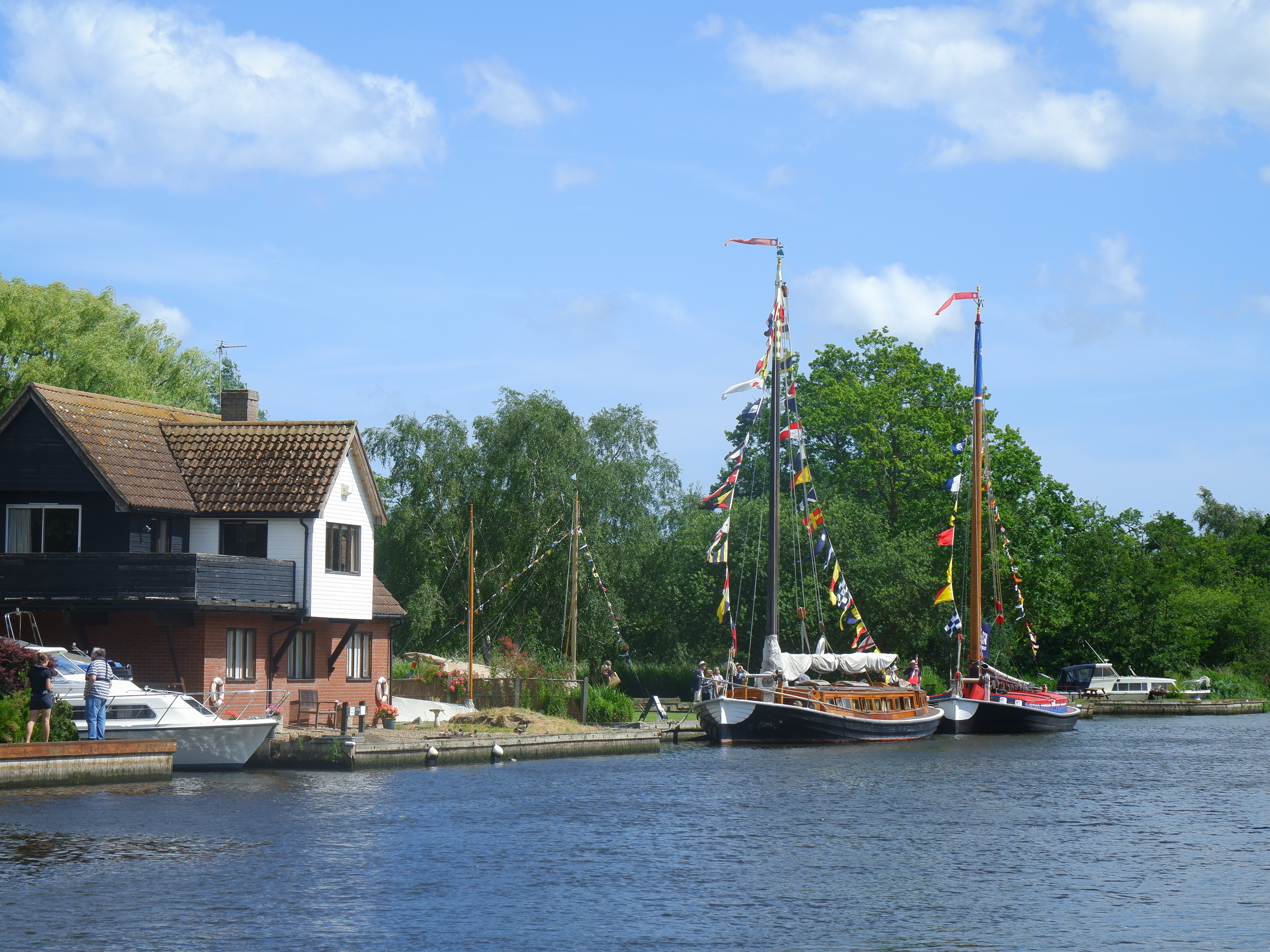 Sailboats docked in Womack